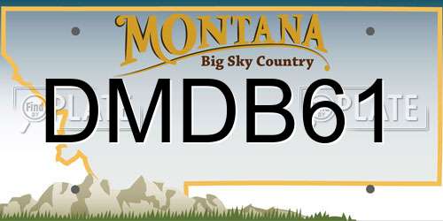 DMDB61 Montana License Plate