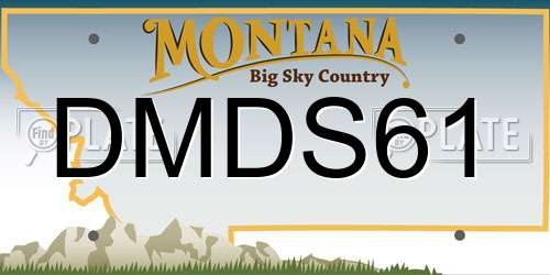 DMDS61 Montana License Plate