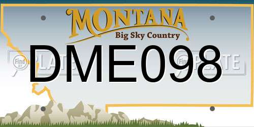 DME098 Montana License Plate