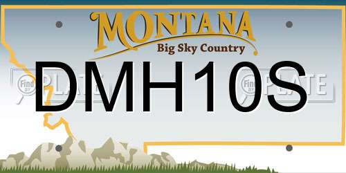 DMH10S Montana License Plate