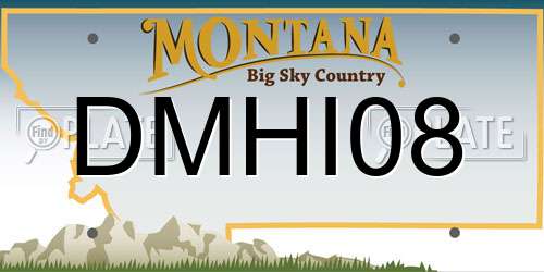 DMHI08 Montana License Plate