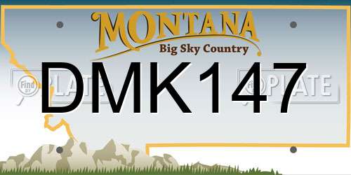 DMK147 Montana License Plate