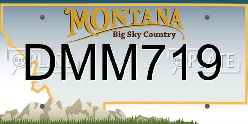 DMM719 Montana License Plate