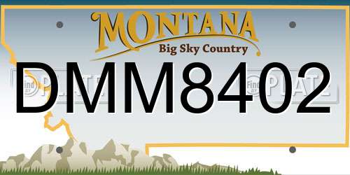DMM8402 Montana License Plate