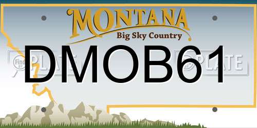 DMOB61 Montana License Plate