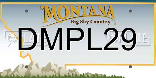 DMPL29 Montana License Plate