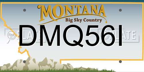 DMQ56I Montana License Plate