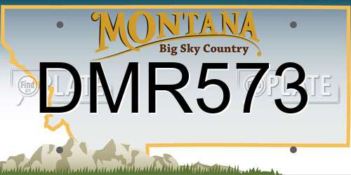 DMR573 Montana License Plate