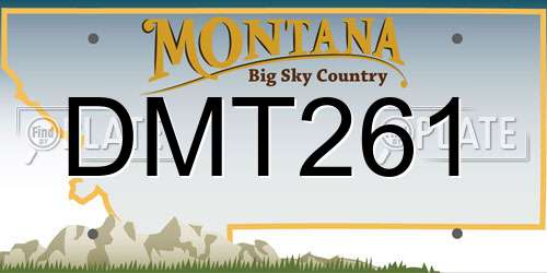 DMT261 Montana License Plate