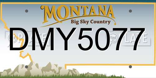 DMY5077 Montana License Plate