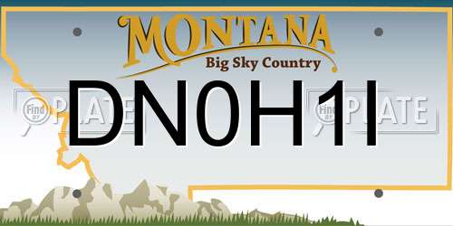 DN0H1I Montana License Plate