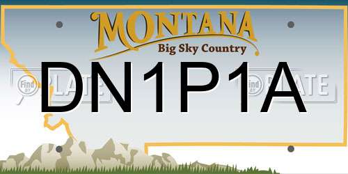 DN1P1A Montana License Plate