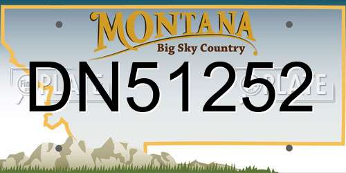 DN51252 Montana License Plate