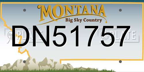DN51757 Montana License Plate