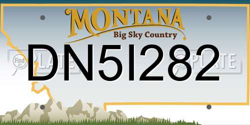 DN5I282 Montana License Plate