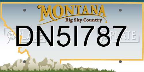 DN5I787 Montana License Plate