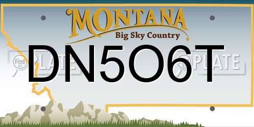 DN5O6T Montana License Plate