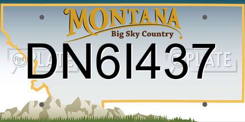 DN6I437 Montana License Plate