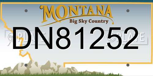DN81252 Montana License Plate
