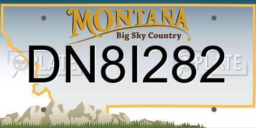 DN8I282 Montana License Plate
