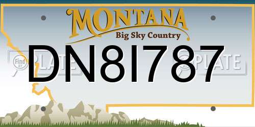DN8I787 Montana License Plate
