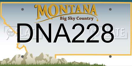 DNA228 Montana License Plate
