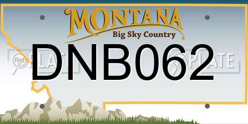 DNB062 Montana License Plate