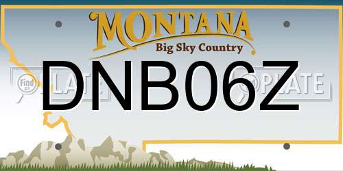 DNB06Z Montana License Plate