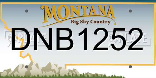 DNB1252 Montana License Plate