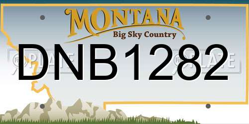 DNB1282 Montana License Plate