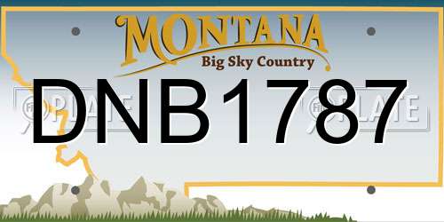 DNB1787 Montana License Plate