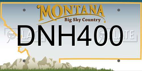 DNH400 Montana License Plate