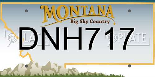 DNH717 Montana License Plate