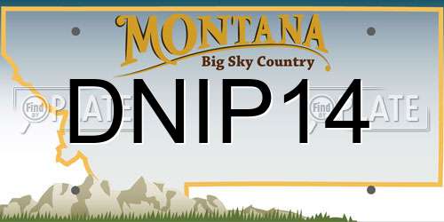 DNIP14 Montana License Plate