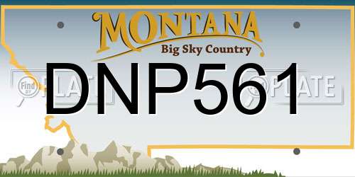 DNP561 Montana License Plate