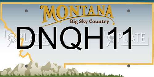 DNQH11 Montana License Plate