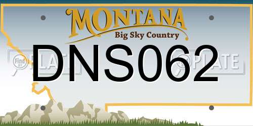 DNS062 Montana License Plate