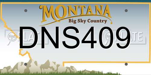 DNS409 Montana License Plate