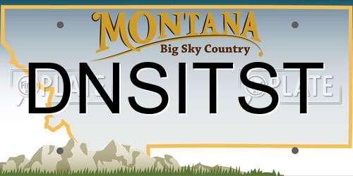 DNSITST Montana License Plate