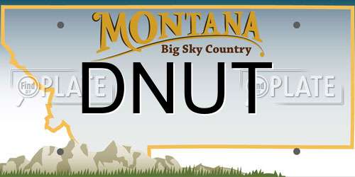 DNUT Montana License Plate