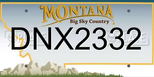 DNX2332 Montana License Plate