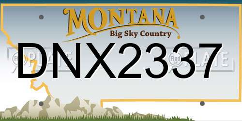 DNX2337 Montana License Plate