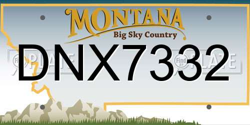 DNX7332 Montana License Plate