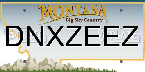 DNXZEEZ Montana License Plate