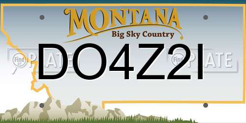 DO4Z2I Montana License Plate