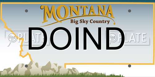 DOIND Montana License Plate