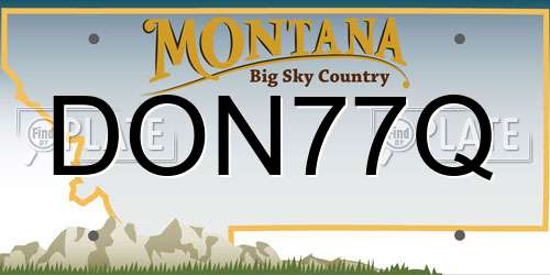 DON77Q Montana License Plate