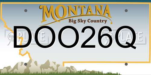 DOO26Q Montana License Plate