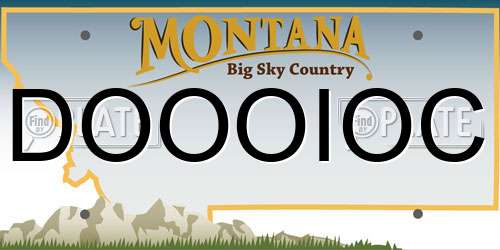 DOOOIOC Montana License Plate