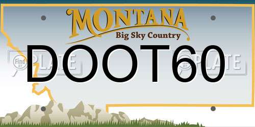 DOOT60 Montana License Plate